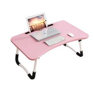 SOGA Pink Portable Bed Table Adjustable Foldable Bed Sofa Study Table Laptop Mini Desk with Notebook Stand Card Slot Holder Home Decor, Desks & Computer Tables, , , , ,  - NZ DEPOT 1