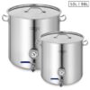 SOGA Stainless Steel Brewery Pot 50L 98L With Beer Valve 40CM 50CM, Groceries & Liquor>Household>Home Brewing & Wine Making>Equipment, , , , , - NZ DEPOT 1