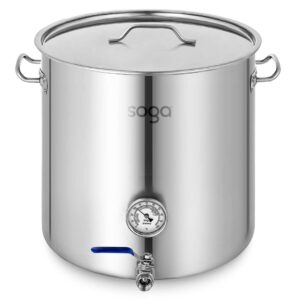 SOGA Stainless Steel Brewery Pot 71L With Beer Valve 4545cm NZ DEPOT - NZ DEPOT