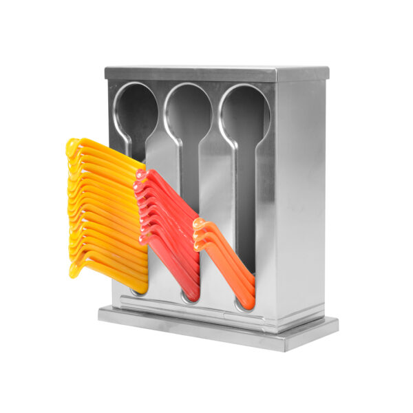 SOGA Stainless Steel Buffet Restaurant Spoon Utensil Holder Storage Rack 3 Holes, Home & Living, Kitchen & Dining, Tableware, Cutlery, ,  - NZ DEPOT 1