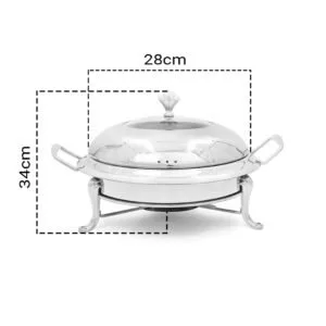 Buy SOGA Stainless Steel Round Buffet Chafing Dish Cater Food Warmer Chafer with Glass Top Lid Online - Business & Industrial/Food Service/Plate & Dish Warmers - 2 - NZ Depot Free Shipping