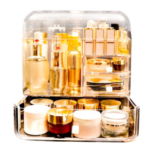 SOGA Transparent Cosmetic Storage Box Clear Makeup Skincare Holder with Lid Drawers Waterproof  Dustproof Organiser, Home, Bathroom, Bathroom Accessories, Bathroom Storage, ,  - NZ DEPOT 1