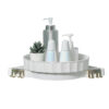SOGA White 360 Degree Wall-Mounted Rotating Bathroom Organiser Corner Vanity Rack Toilet Adhesive Storage Shelf, Home>Bathroom>Bathroom Accessories>Bathroom Storage, , , , ,  - NZ DEPOT 1