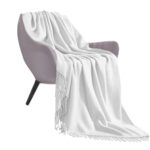 SOGA White Acrylic Knitted Throw Blanket Solid Fringed Warm Cozy Woven Cover Couch Bed Sofa Home Decor, Home>Bed Linen>Throws And Blankets>Blankets, , , , ,  - NZ DEPOT 1