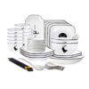 SOGA White Antler Printed Ceramic Dinnerware Set Crockery Soup Bowl Plate Server Kitchen Home Decor Set of 34, Kitchenware>Table Top>Dinnerware>Bowl, , , , ,  - NZ DEPOT 1
