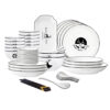 SOGA White Antler Printed Ceramic Dinnerware Set Crockery Soup Bowl Plate Server Kitchen Home Decor Set of 34, Kitchenware>Table Top>Dinnerware>Bowl, , , , ,  - NZ DEPOT 1
