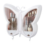SOGA White Butterfly Shape Wall-Mounted Makeup Organiser Dustproof Waterproof Bathroom Storage Box Home Decor, Home>Bathroom>Bathroom Accessories>Bathroom Storage, , , , ,  - NZ DEPOT 1