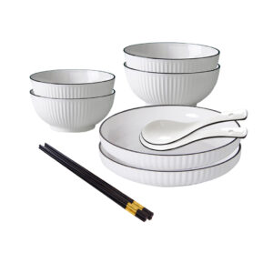 SOGA White Japanese Style Ceramic Dinnerware Crockery Soup Bowl Plate Server Kitchen Home Decor Set of 6, Kitchenware, Table Top, Dinnerware, Bowl, ,  - NZ DEPOT 1