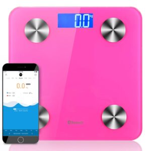 SOGA Wireless Bluetooth Digital Body Fat Scale Bathroom Health Analyser Weight Pink, home & living > bathroom > bathroom accessories > bathroom scales, , , , ,  - NZ DEPOT 1