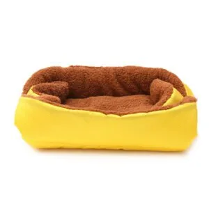 Buy SOGA Yellow Dual-purpose Cushion Nest Cat Dog Bed Warm Plush Kennel Mat Pet Home Travel Essentials Online - Pet Supplies/Dogs/Carriers & Travel Products - 2 - NZ Depot Free Shipping