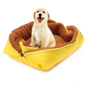 Buy SOGA Yellow Dual-purpose Cushion Nest Cat Dog Bed Warm Plush Kennel Mat Pet Home Travel Essentials Online - Pet Supplies/Dogs/Carriers & Travel Products - 1 - NZ Depot Free Shipping