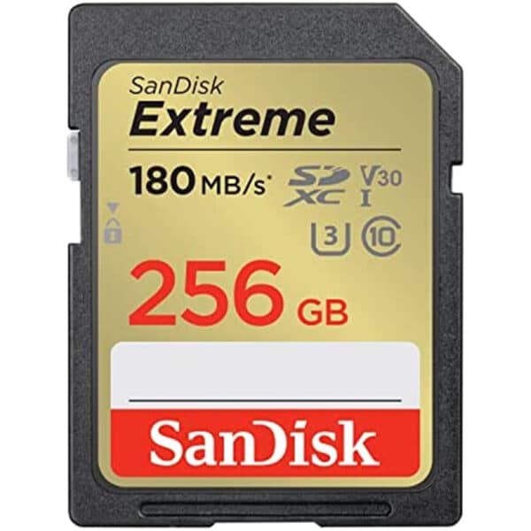 SanDisk Extreme 256GB SDXC UHS-I SD Card Read up to 180MB/s - Write up to 130MB/s - V30 - U3 - C10 - NZ DEPOT