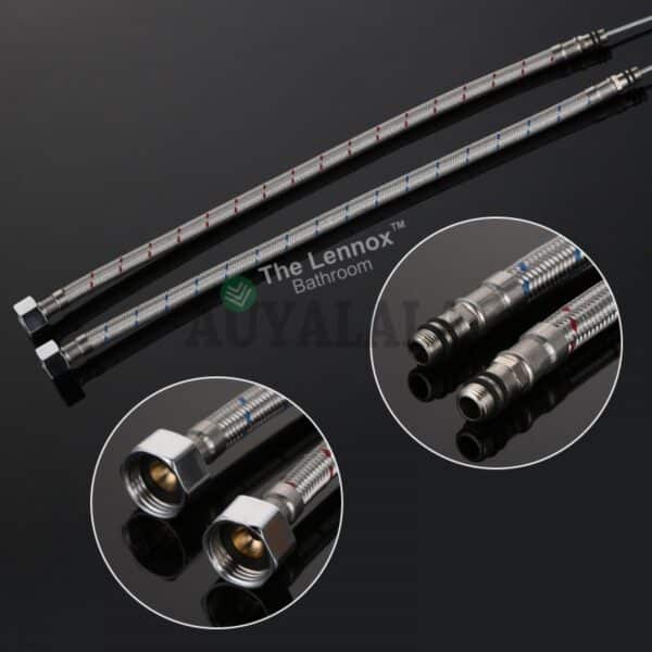 Stainless steel braided high-pressure water hose 600mm, Plumbing Accessories - NZ DEPOT