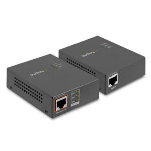 StarTech UPOESPLT1G 1 Port Gigabit PoE Injector & Splitter Kit - 60W High Power over Ethernet Injector 100m/12-24V DC Splitter 802.3bt Midspan Single Port Ultra PoE LAN/RJ45 Security/Monitoring - NZ DEPOT