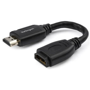 StarTech HD2MF6INL 15cm (6") HDMI Port Saver Cable - 4K 60Hz High Speed HDMI 2.0 Extension Cable with Ethernet - Short HDMI Extension Cable - HDMI Male to Female Extension Adapter Cord - NZ DEPOT