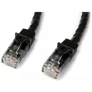 StarTech N6PATC2MBK 2m CAT6 Ethernet Cable - Black CAT 6 Gigabit Ethernet Wire -650MHz 100W PoE++ RJ45 UTP Category 6 Network/Patch Cord Snagless w/Strain Relief Fluke Tested UL/TIA Certified - NZ DEPOT