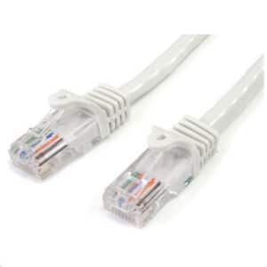 StarTech 45PAT2MWH 2m White Snagless UTP Cat5e Patch Cable - NZ DEPOT
