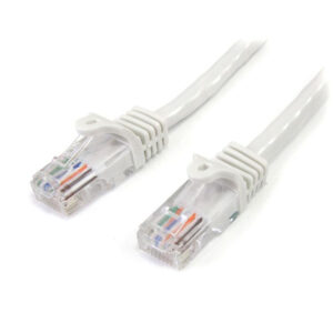 StarTech 45PAT50CMWH 0.5m White Cat5e Ethernet Patch Cable with Snagless RJ45 Connectors - NZ DEPOT