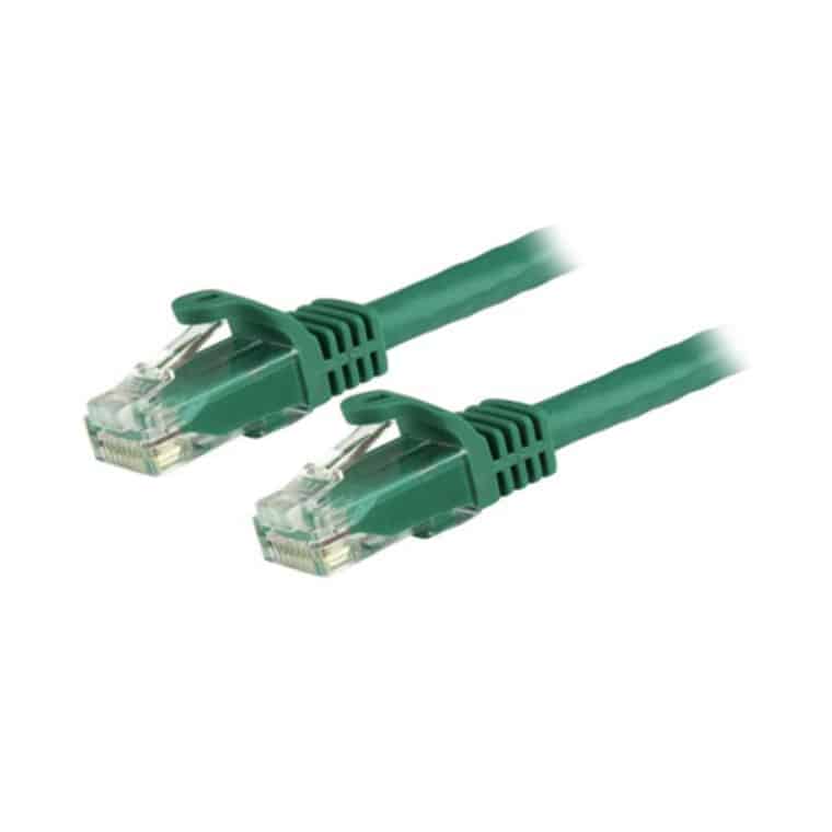 StarTech N6PATC5MGN 5m CAT6 Ethernet Cable - Green CAT 6 Gigabit ...