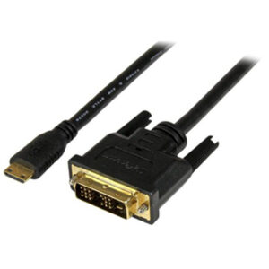 StarTech HDCDVIMM2M 2m Mini HDMI to DVI-D Cable - M/M - 2 meter Mini HDMI to DVI Cable - 19 pin HDMI (C) Male to DVI-D Male - 1920x1200 Video - NZ DEPOT