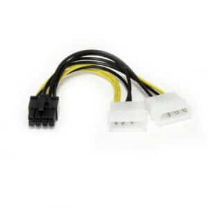 StarTech LP4PCIEX8ADP 6 LP4 to 8 Pin PCIe Power Cable Adapter - NZ DEPOT
