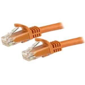 StarTech N6PATC150CMOR 1.5m CAT6 Ethernet Cable - Orange CAT 6 Gigabit Ethernet Wire -650MHz 100W PoE RJ45 UTP Network/Patch Cord Snagless w/Strain Relief Fluke Tested/Wiring is UL Certified/TIA - NZ DEPOT