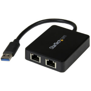 StarTech USB32000SPT USB 3 Dual Port Gigabit Ethernet Adapter - NZ DEPOT