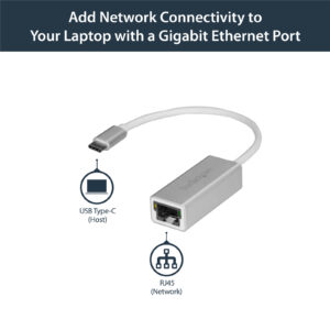 StarTech USB C to Gigabit Network Adapter Silver NZDEPOT 1