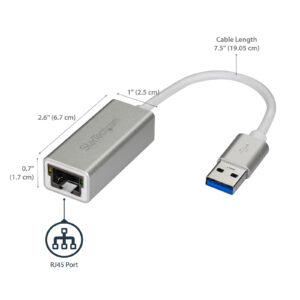 StarTech USB31000SA USB 3 to Gigabit Network Adapter Silver NZDEPOT 1