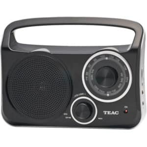 TEAC PR350 AMFM Mantle Radio Battery and Mains Powered Aux In Black NZDEPOT