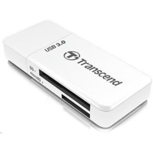 Transcend Compact F5 USB 3.0 WHITE Card Reader/ Writer Supports SDHC/SD/MMC/MicroSD/MicroSDHC - NZ DEPOT
