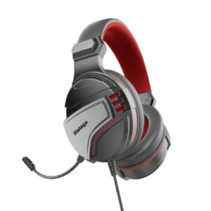 Vertux Malaga Red Wired Over Ear Gaming Headset with Unidirectional Microphone Inline Controller. Zero Fatigue Ear Cushions Finely Tuned 40mm Drivers NZDEPOT - NZ DEPOT