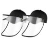 2X Outdoor Protection Hat Anti-Fog Pollution Dust Protective Cap Full Face HD Shield Cover Adult Black, Business & Industrial>Work Safety Protective Gear>Protective Masks, , , , ,  - NZ DEPOT 1