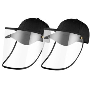 2X Outdoor Protection Hat Anti Fog Pollution Dust Protective Cap Full Face HD Shield Cover Adult Black NZ DEPOT - NZ DEPOT