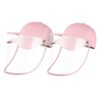2X Outdoor Protection Hat Anti-Fog Pollution Dust Protective Cap Full Face HD Shield Cover Kids Pink, Business & Industrial>Work Safety Protective Gear>Protective Masks, , , , ,  - NZ DEPOT 1