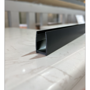 Aluminium Wall Channel for 10mm Glass Shower Screens - Black