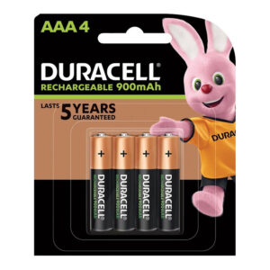 Duracell 2545227 AAA Rechargeable Battery - Pack of 4 Ultra AAA Rechargeable Batteries 900 mAh - NZ DEPOT