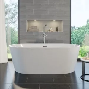 Buy Freestanding Bath Royce Oval 1500mm Online - Baths - FreeStanding Bath Tub - 2 - NZ Depot Delivery