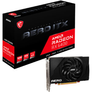 MSI AMD Radeon RX 6400 AERO ITX 4GB GDDR6 Graphics Card - NZ DEPOT