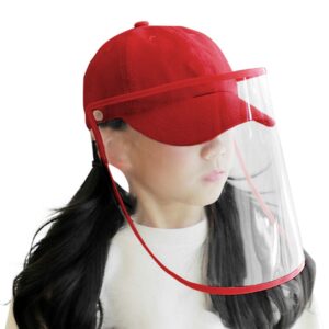 Outdoor Protection Hat Anti Fog Pollution Dust Protective Cap Full Face HD Shield Cover Kids Red NZ DEPOT - NZ DEPOT