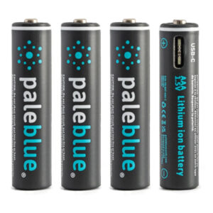 Pale Blue USB-C Rechargeable AAA Batteries 4 Pack - 4x Lithium Ion AAA battery + 4-in-1 USB Type-C charging cable - NZ DEPOT