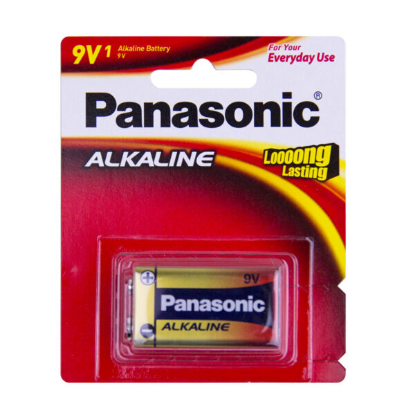 Panasonic 6LR61T/1B 9V Alkaline Battery 9Volt 1 Pack 20% Longer Lasting Alkaline-Zinc - NZ DEPOT