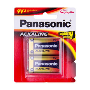 Panasonic 6LR61T/2B long lasting Alkaline Batteries 9 Volt 2 Pack 9V with Anti-Leak Protection 20% Longer Lasting Alkaline-Zinc ideal for smoke alarms - NZ DEPOT