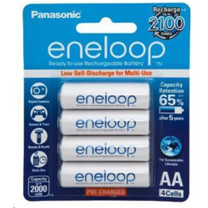 Panasonic BK-3MCCE/4BA Eneloop Rechargeable AA 4pk NiMH 1.2V batteries retail pack Pre-charged - NZ DEPOT