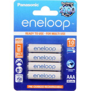 Panasonic BK-4MCCE/4BA Eneloop NiMH Rechargeable AAA - 4pk Retail Pack BK-4MCCE/4BA - NZ DEPOT