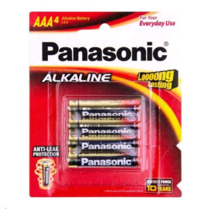 Panasonic LR03T/4B Alkaline Batteries AAA 4 Pack blister 1.5 Volts Alkaline-Zinc - Longer Lasting protects power for upto 10 years - NZ DEPOT