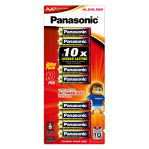 Panasonic LR6T/18B AA Batteries 1.5V Alkaline 18 Pack Alkaline-Zinc 20 Longer Lasting protects power for upto 10 years - NZ DEPOT