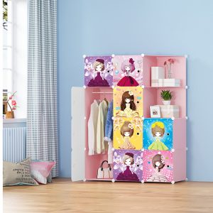 SOGA 10 Cubes Princess Design Portable Wardrobe Divide-Grid Modular Storage Organiser Foldable Closet, Home & Living, Bedroom??edroom Storage Solutions, Other, , ,  - NZ DEPOT 2