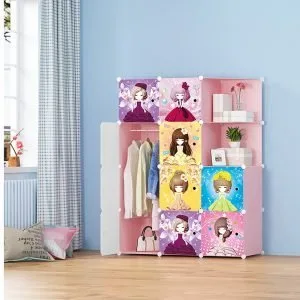 Buy SOGA 10 Cubes Princess Design Portable Wardrobe Divide-Grid Modular Storage Organiser Foldable Closet Online - Home & Living/Bedroom›Bedroom Storage Solutions/Other - 2 - NZ Depot Free Shipping