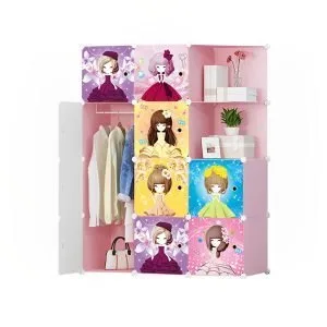 Buy SOGA 10 Cubes Princess Design Portable Wardrobe Divide-Grid Modular Storage Organiser Foldable Closet Online - Home & Living/Bedroom›Bedroom Storage Solutions/Other - 1 - NZ Depot Free Shipping